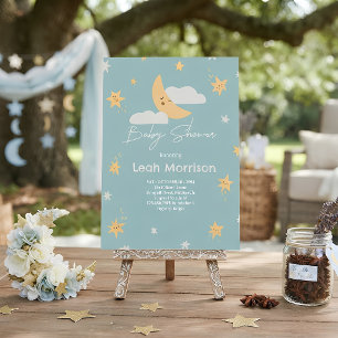 Twinkle Little Star Moon & Stars Baby Shower Invitation