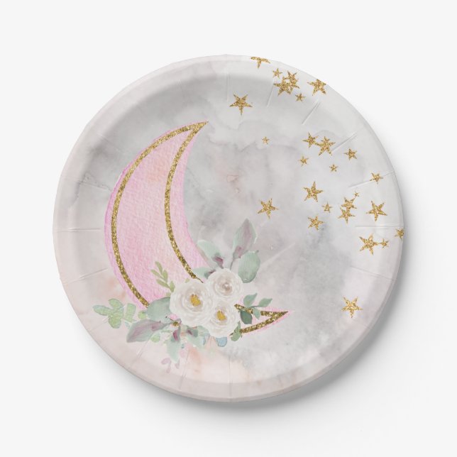 Twinkle Little Star Plates Over The Moon Plates (Front)