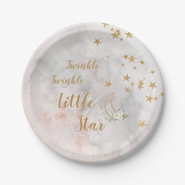 Twinkle Little Star Plates Over The Moon Plates (Front)