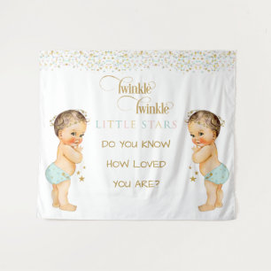 Twinkle Little Star Vintage Twin Boys Tapestry