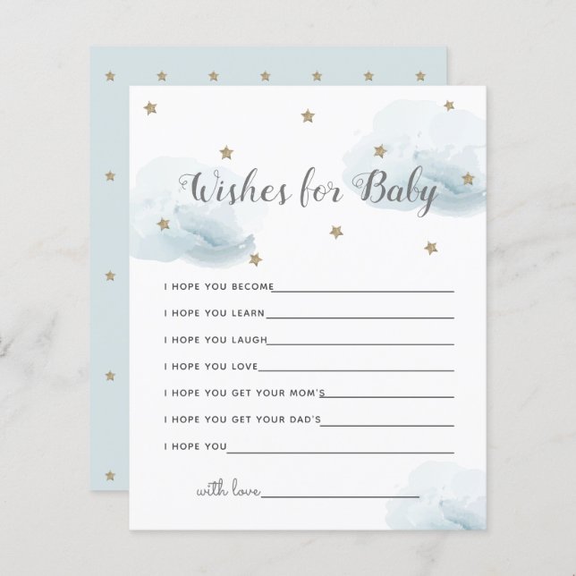 Twinkle Little Star Wishes for Baby Blue Advice (Front/Back)