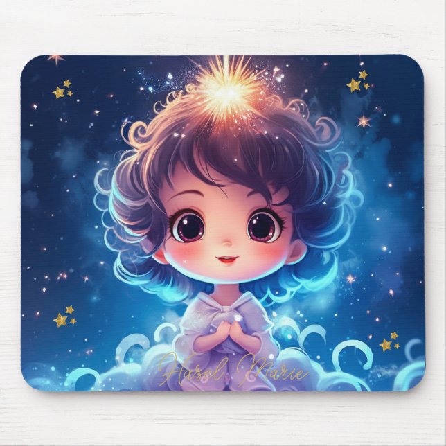 Twinkle Little Starry Princess Girl Birthday Mouse Pad (Front)