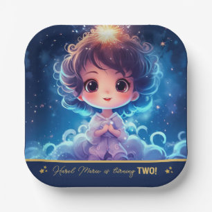 Twinkle Little Starry Princess Girl Birthday Paper Plate
