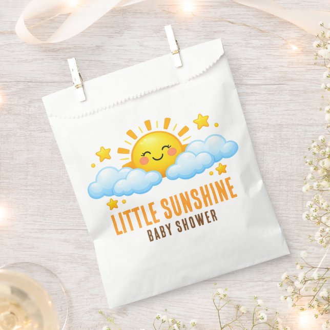 twinkle Little Stars Baby Shower Party Supplies Favour Bag (Clipped)