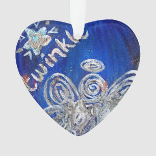 Twinkle Silver Angel Art Gift Holiday Ornament