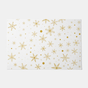 Twinkle Snowflake 3 -Gold & White- Doormat