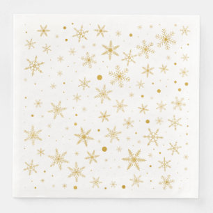 Twinkle Snowflake 3 -Gold & White- Napkin