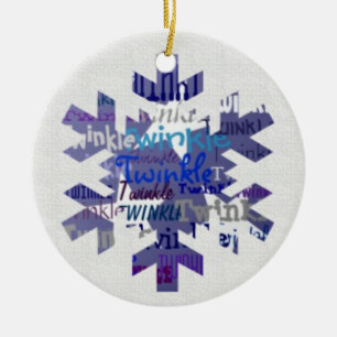 Twinkle Snowflake Ceramic Ornament