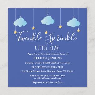 Twinkle Sprinkle Little Star Baby Sprinkle /Shower Invitation