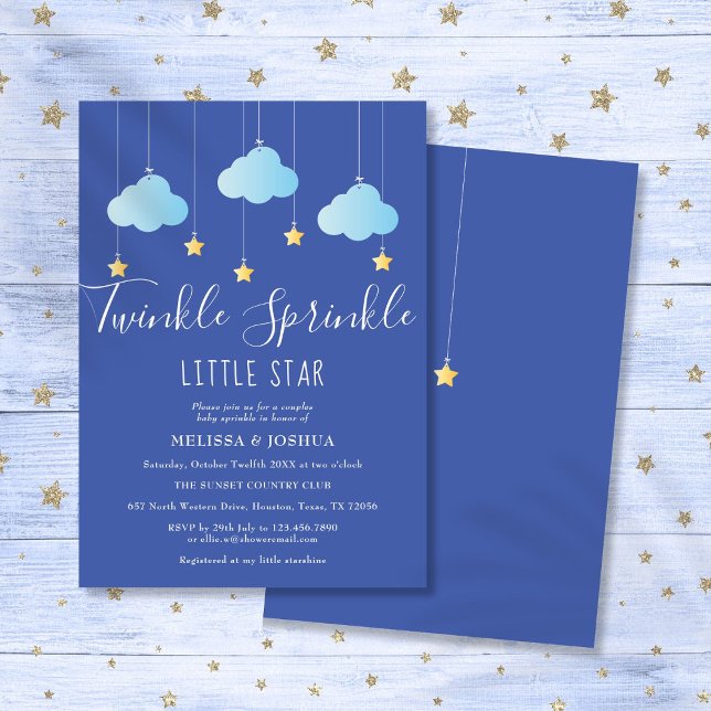 Twinkle Sprinkle Little Star Baby Sprinkle Shower Invitation (Twinkle Sprinkle Little Star Baby Sprinkle Shower Invitation)