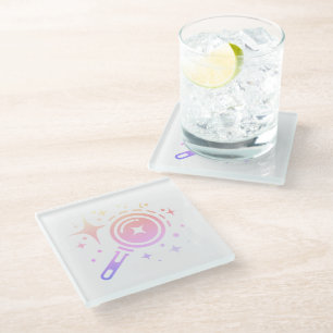 Twinkle stars, Beacon of the Limitless Digital Age Glass Coaster