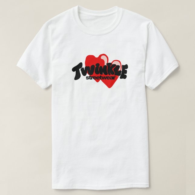Twinkle Streetwear Logo Hearts T-Shirt (Design Front)