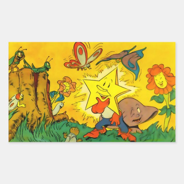 Twinkle the Star Rect. Stickers-7 Shapes & 2 Sizes Rectangular Sticker (Front)