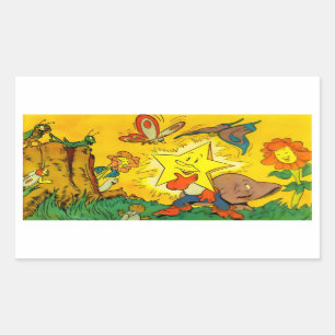 Twinkle the Star Rect. Stickers-7 Shapes & 2 Sizes Rectangular Sticker