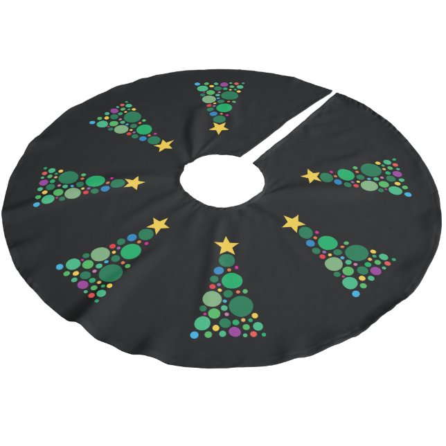 Twinkle Tree  Brushed Polyester Tree Skirt (Angled)