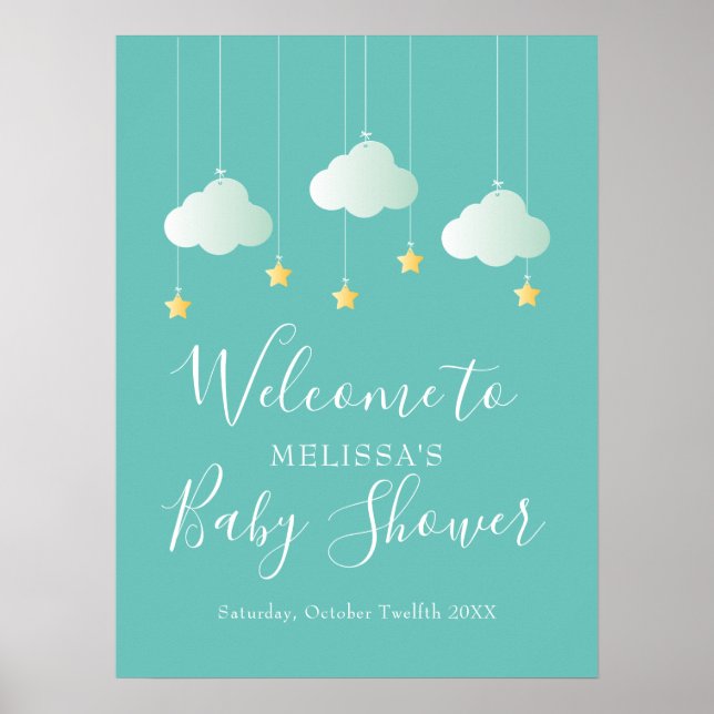 Twinkle Twinkle Baby Shower Sprinkle Welcome Poster (Front)