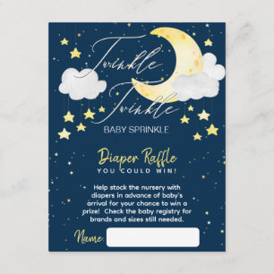 Twinkle Twinkle Baby Sprinkle Diaper Raffle Enclosure Card