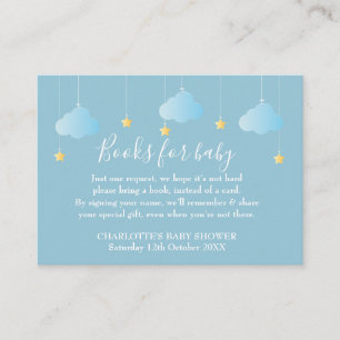 Twinkle Twinkle Book Request Baby Shower Enclosure Card