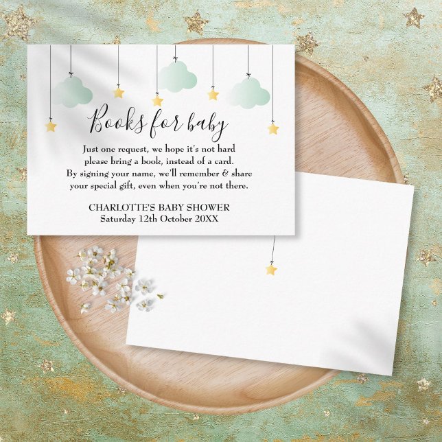 Twinkle Twinkle Books For Baby Request Baby Shower Enclosure Card (Creator Uploaded)