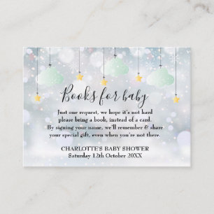 Twinkle Twinkle Books For Baby Winter Baby Shower Enclosure Card