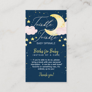 Twinkle Twinkle Budget Baby Shower Books for Baby Enclosure Card