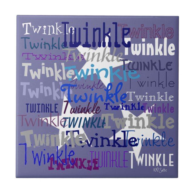 Twinkle Twinkle Ceramic Tile (Front)