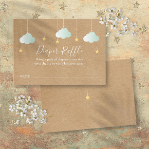 Twinkle Twinkle Diaper Raffle Baby Shower Enclosure Card