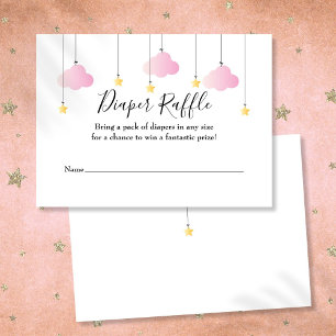 Twinkle Twinkle Diaper Raffle Baby Shower Enclosure Card