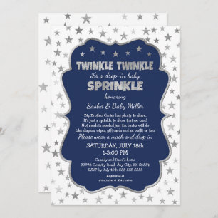 Twinkle Twinkle Drop-in Baby Sprinkle Invitation