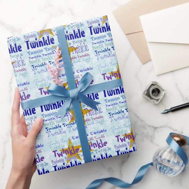 Twinkle Twinkle Graphics with Stars Wrapping Paper (Gifting)