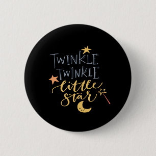 twinkle twinkle little star 6 cm round badge