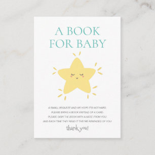 Twinkle Twinkle Little Star A Book For Baby Shower Enclosure Card