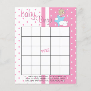 Twinkle, Twinkle Little Star -  Baby Girl - Bingo Flyer