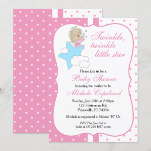 Twinkle, Twinkle Little Star -  Baby Girl Invitation