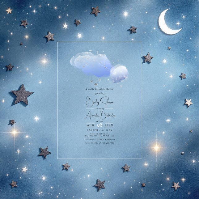 Twinkle Twinkle Little Star Baby Shower Acrylic Invitations (Twinkle Twinkle Little Star Baby Shower Acrylic Invitations)