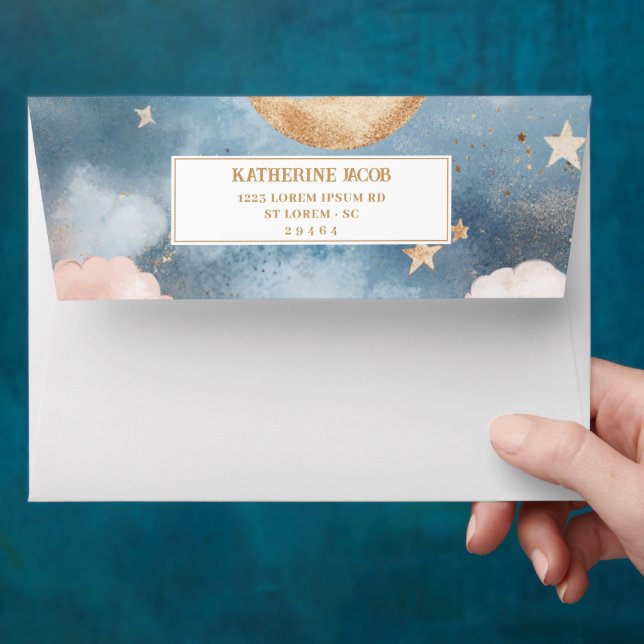 Twinkle twinkle little star baby shower  envelope (Hand)