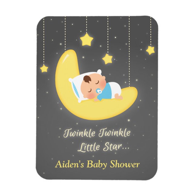 Twinkle Twinkle Little Star Baby Shower Favours Magnet (Vertical)