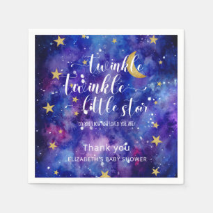 Twinkle Twinkle Little Star Baby Shower Galaxy  Napkin
