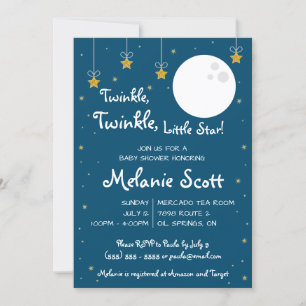 Twinkle, Twinkle, Little Star! Baby Shower Invita Invitation