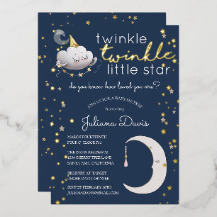 Twinkle Twinkle Little Star Baby Shower Invitation