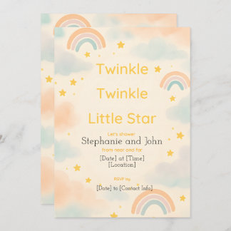 Twinkle Twinkle Little Star Baby Shower Invitation