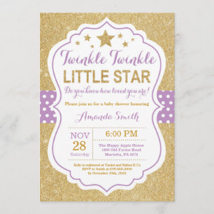 Twinkle Twinkle Little Star Baby Shower Invitation
