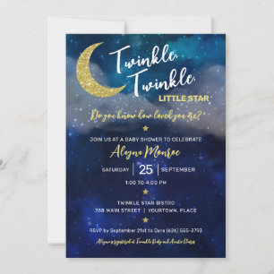 Twinkle Twinkle Little Star Baby Shower Invitation
