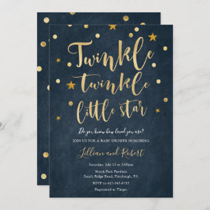 Twinkle Twinkle Little Star Baby Shower invitation