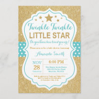 Twinkle Twinkle Little Star Baby Shower Invitation