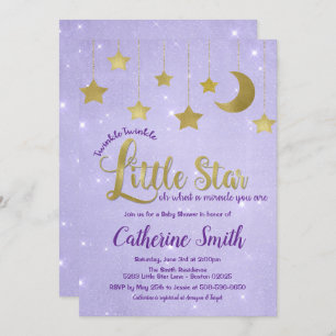 Twinkle Twinkle Little Star Baby Shower Invitation
