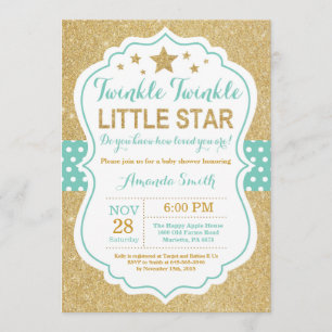 Twinkle Twinkle Little Star Baby Shower Invitation