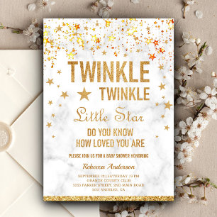 Twinkle Twinkle Little Star Baby Shower Invitation