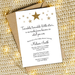 Twinkle Twinkle Little Star Baby Shower Invitation