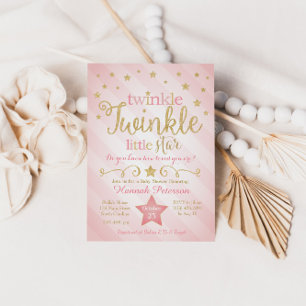 Twinkle Twinkle Little Star Baby Shower Invitation